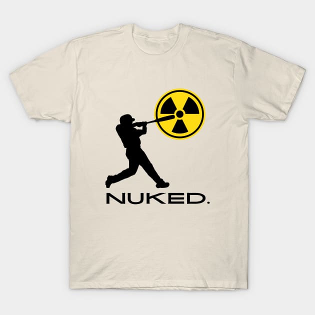 Nuked- a baseball softball homerun design T-Shirt by C-Dogg